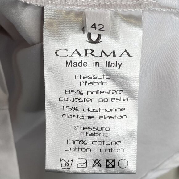 Carma Equestrian White Long-Sleeve Button-Up Riding Shirt, 42 - Picture 9 of 11